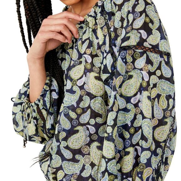 Free People Sundown Paisley Cotton Bodysuit Size Small - Picture 9 of 10